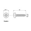 TORNILLO ROSCA MADERA CABEZA REDONDA POZIDRIV ZINCADO