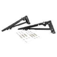 ESCUADRAS ABATIBLES GLORIA 350MM NEGRA CARGA MAX.80KG (DCHA-IZDA)