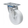 RUEDA GIR.A/NYLON d125 PLÁSTICO CON FRENO S/ANTIHILO 250Kg