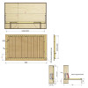 SOMIER HORIZONTAL 80X190 CON PATAS  (PLACAS,ELEVADORES Y MUEBLE NO INCLUIDOS)