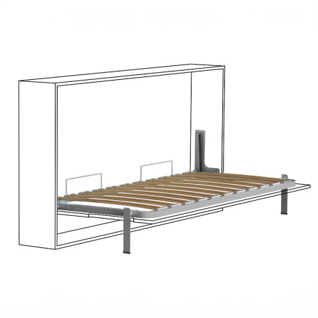 SOMIER HORIZONTAL 105x190 CON PATA BASCULANTE ACABADO GRIS