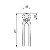 TENAZA CARPINTERO 9"-225mm PVC TIPO FRANCES