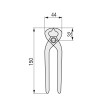 TENAZA CARPINTERO 6"-150mm PVC TIPO FRANCES