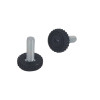 PIE NIVELADOR DAMEN Ø25 M8X13 NEGRO  C/HUELLA ALLEN 4mm.