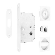 KIT CIERRE PUERTA CORREDERA CUADRADAS BLANCO  56x56 EXTERIOR, d48 INTERIOR.