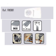 RASCADOR S/OSCILANTE INOXIDABLE 52x40mm FM5001 RECTO