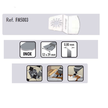 RASCADOR S/OSCILANTE INOXIDABLE 52x49mm FM5003 CONVEXO